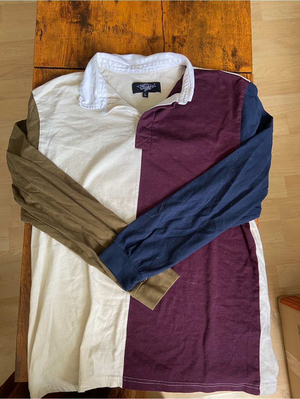 Eighty Eight Colorblock Long-Sleeve Rugby Shirt